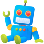 smarter toys logo robot posiciones sentado