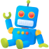 smarter toys logo robot posiciones sentado